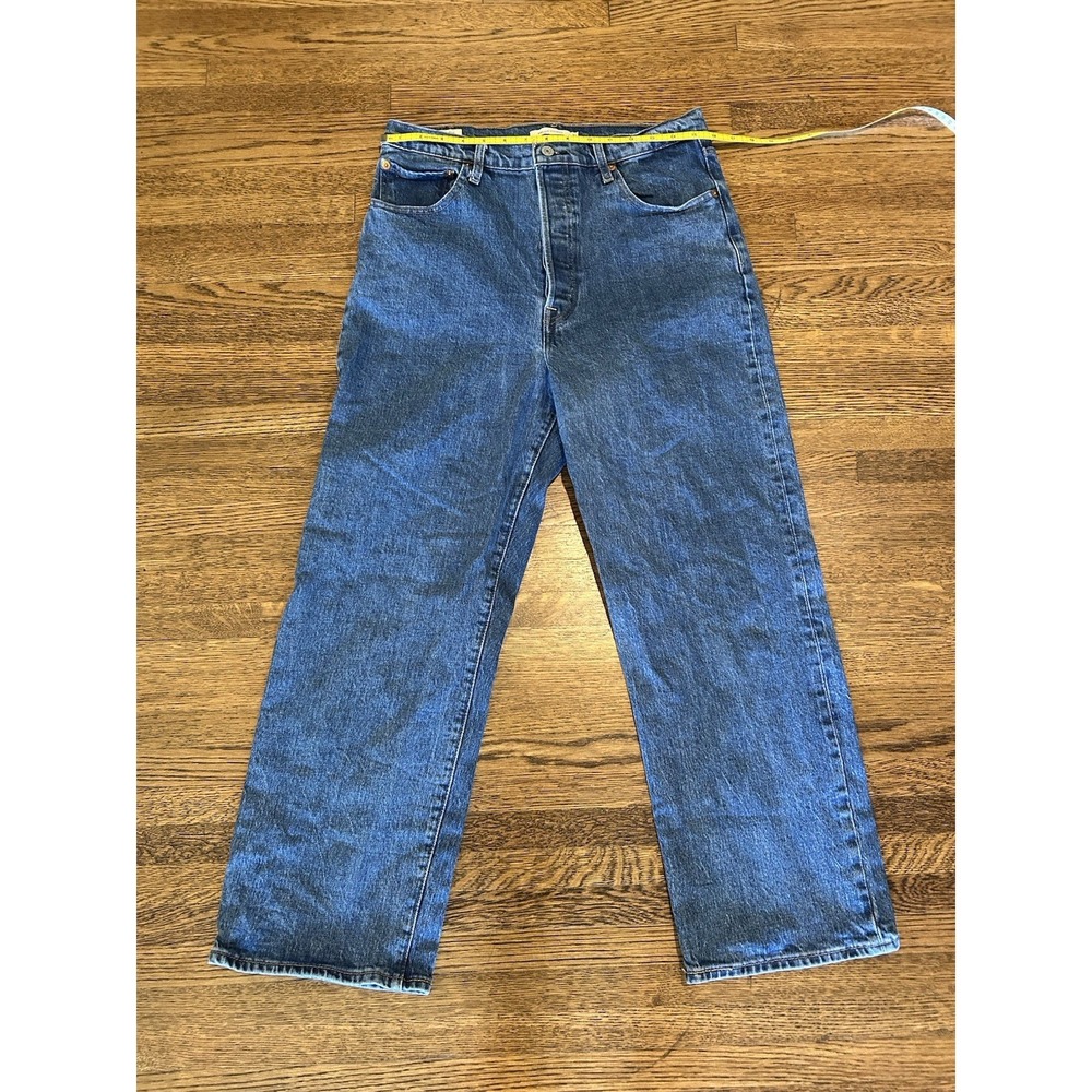 Levi's Premium Women's Blue Ribcage Straight Denim Jeans Button Fly 5-Pocket